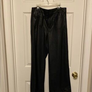 Black Faux Leather Pants